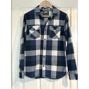Vans Off The Wall Blue Plaid Flannel Shirt